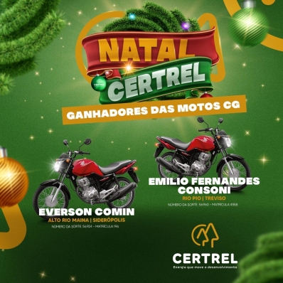 Ganhadores do Sorteio Natal Certrel