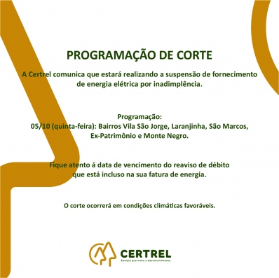 Programação de Corte