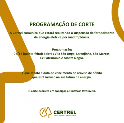 Programação de Corte